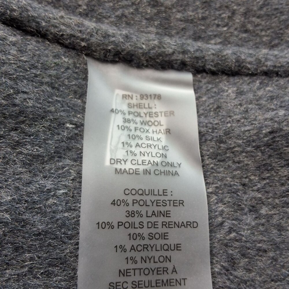 Elie Tahari Wallace Plaid Full-Length Wrap Coat Womens L Cathedral Blue Preppy‎ - Picture 7 of 7